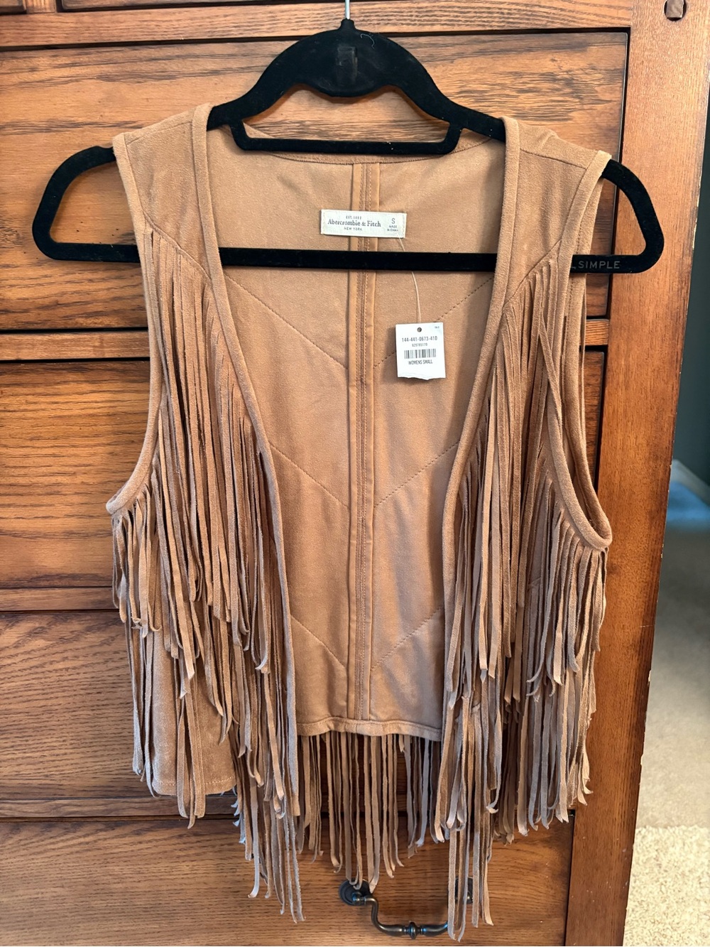 Women Fringe Suede Like Vest